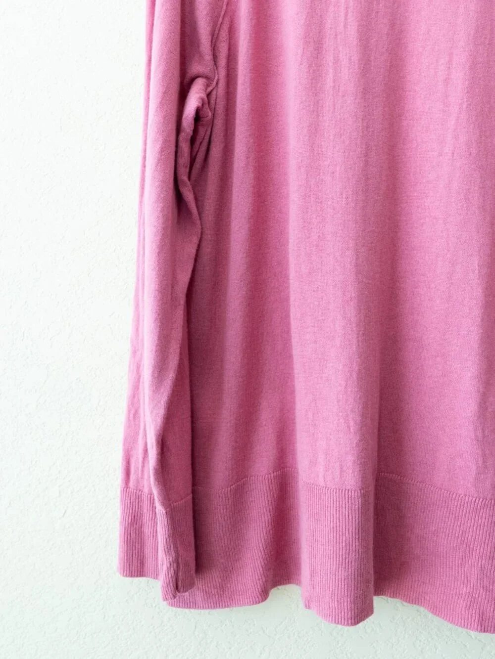 J Jill Cotton Silk Sweater XL Pink V Neck Lightweight Tunic Soft Relaxed Womens - Picture 11 of 12